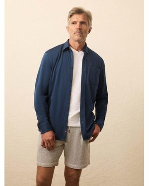 Faherty Coastline Knit Shirt - Blue