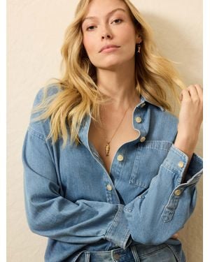 Faherty Sunfair Denim Relaxed Shirt - Blue