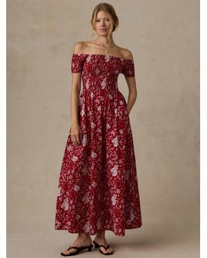 Faherty Voile Sundance Dress - Red