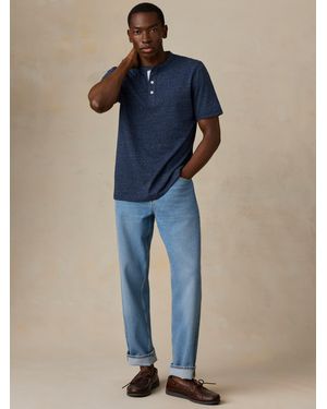 Faherty Short-Sleeve Breeze Henley T-Shirt - Blue