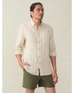 Faherty Long-Sleeve Breeze Shirt - Natural