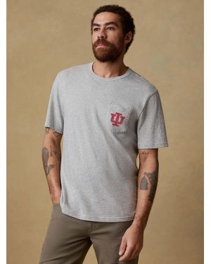 Faherty Indiana University Sunwashed Regenerative Pocket T-Shirt - Multicolour