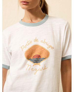 Faherty Sunwashed Slub Camp T-Shirt - Natural