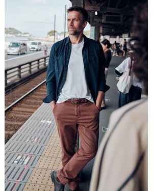 Faherty Coastline Chino Trousers - Blue