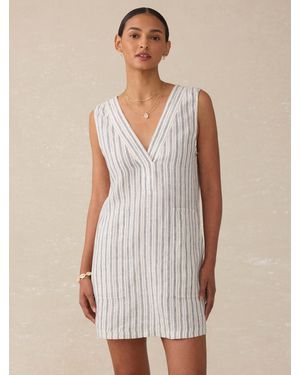 Faherty Azure Linen Dress - White