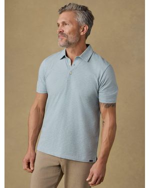 Faherty Sunwashed T-Shirt Polo - Blue