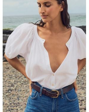 Faherty Voile Lettie Top - White