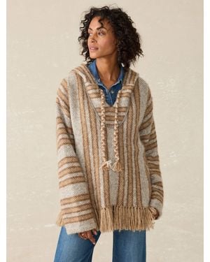 Faherty Snowfields Cashmere Blend Poncho - Natural