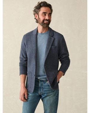 Faherty Inlet Knit Blazer - Blue