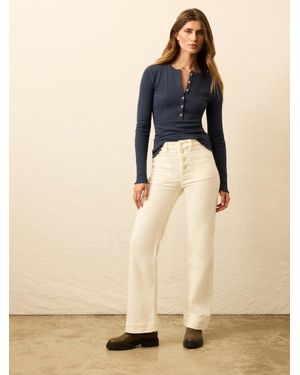 Faherty Stretch Terry Cord Patch Pocket Trousers - Natural