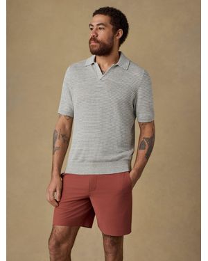 Faherty Short-Sleeve Linen Jumper Polo - Multicolour