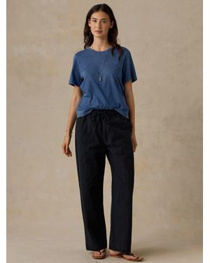 Faherty Cotton Twill Drawstring Trousers - Blue