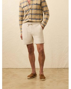 Faherty Corduroy Drawstring Utility Short - Natural