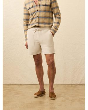 Faherty Corduroy Drawstring Utility Short - Natural