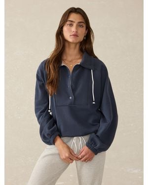 Faherty High Standard Fleece Anorak - Blue