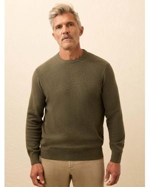 Faherty Jackson Crew Jumper - Green