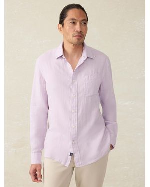 Faherty Laguna Linen Shirt - Pink
