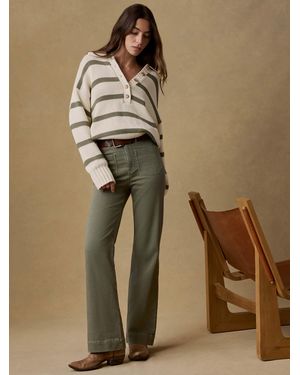 Faherty Stretch Terry Patch Pocket Trousers - Natural