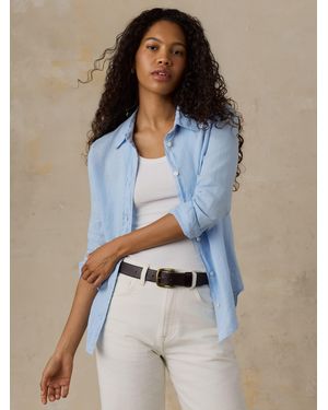 Faherty Laguna Linen Classic Shirt - Blue