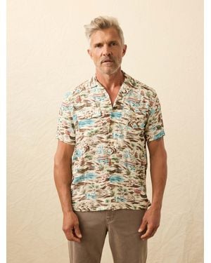 Faherty Short-Sleeve Bali Camp Shirt - Natural