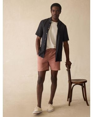 Faherty Short Sleeve Laguna Linen Shirt - Natural