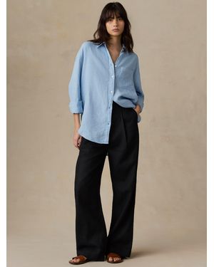 Faherty Laguna Linen Relaxed Shirt - Blue
