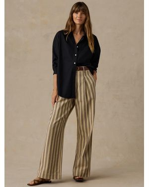 Faherty Summit Pleated Pants - Brown