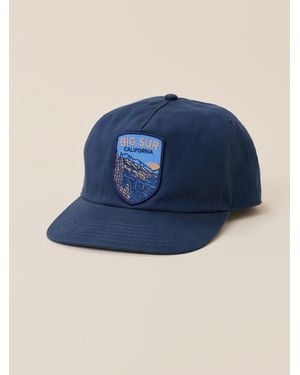 Faherty X Parks Project Big Sur Pinch Front Twill Hat - Blue