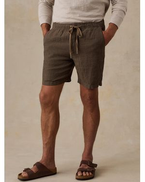 Faherty Essential Linen Short (6.5" - Natural