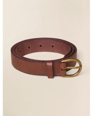 Faherty East End Leather Belt - Brown