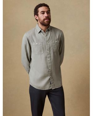 Faherty The Tried & True Chambray Workshirt - Natural