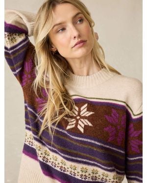 Faherty Snowdrift Jumper - Purple