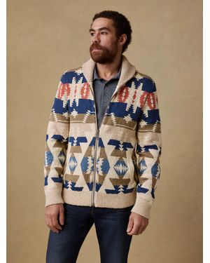 Faherty Thunder Voice Eagle Cardigan - Natural