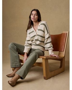 Faherty Sunwashed Cotton Polo Jumper - Natural