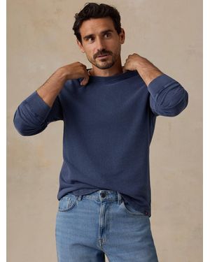 Faherty Long-Sleeve Recycled Terry T-Shirt - Blue