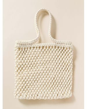 Faherty Sunwashed Macrame Tote - Natural