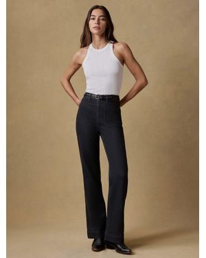 Faherty Stretch Terry Patch Pocket Trousers - Natural