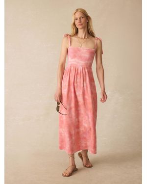Faherty Dune Cotton Gauze Ella Dress - Pink