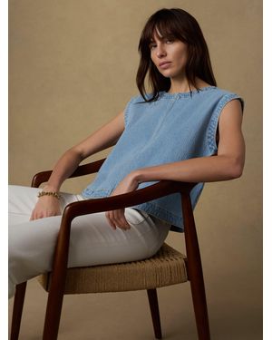 Faherty Solstice Denim Shell Top - Blue