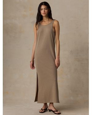 Faherty Cotton Hemp Tank Dress - Green