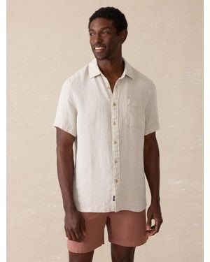 Faherty Short-Sleeve Palma Linen Shirt - Natural