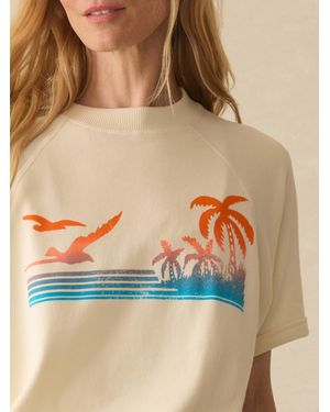 Faherty High Tide Terry Short-Sleeve Sweatshirt - Natural