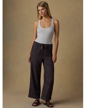 Faherty Topanga Drape Ankle Trousers - Natural