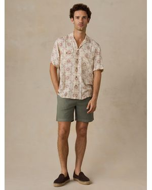 Faherty Short-Sleeve Bali Camp Shirt - Natural