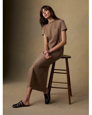 Faherty Recycled Cotton Jersey T-Shirt Dress - Brown