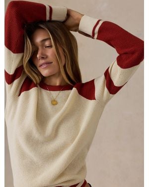 Faherty Throwback Crew Jumper - Brown