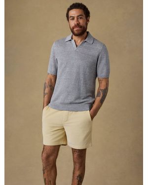 Faherty Short-Sleeve Linen Jumper Polo - Natural