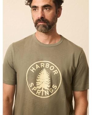 Faherty Sunwashed Graphic T-Shirt - Brown