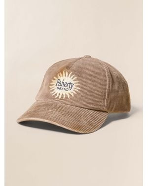 Faherty Vintage Cord Baseball Hat - Natural