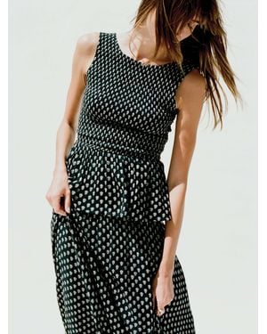 Faherty Sophia Smocked Top - Black